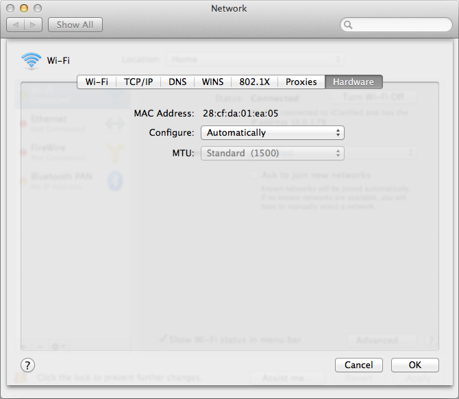 Macintosh-Hardware tab