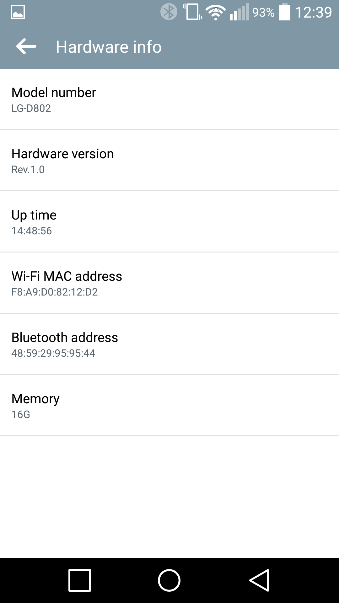 Locate your MAC address in Android
